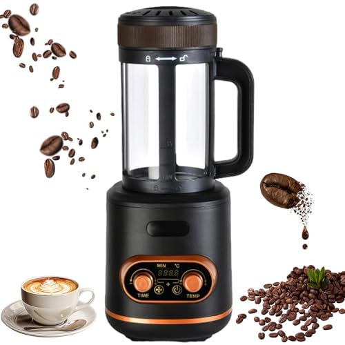 Tostatrice per caffè, Tostatrice elettrica per Chicchi di caffè da 2400 W con Tempo e Temperatura Regolabili, Tostatrice per Chicchi di caffè da 300 g, Kit per tostatura del caffè PE