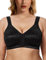WingsLove Women's Full Coverage Plus Size Everyday Bra Minimizer Wireless Non Padded Wide Straps Comfort and Support for Large Bust(Black, 38DD)