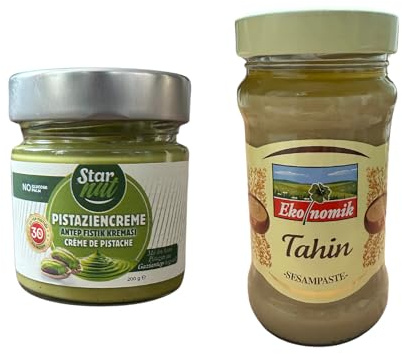 Pistaziencreme 200g + Sesampaste 300g für Dubai Schokolade - Tahini Tahina Sesammus