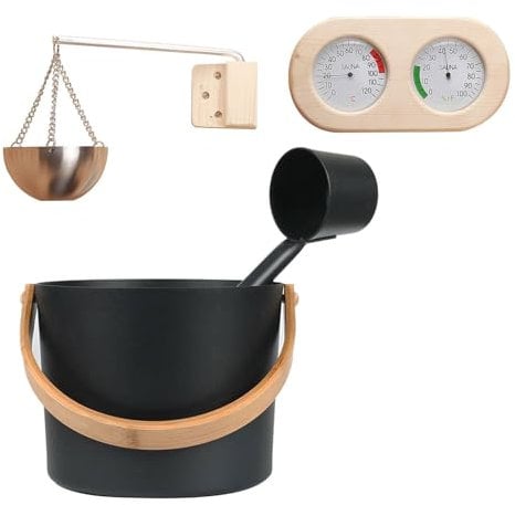 Sauna Zubehör Supplies – Sauna-Werkzeuge aus Aluminium, Sauna-Ausrüstung mit großer Kapazität | Komplettes und langlebiges Sauna-Zubehör-Set für Amateure