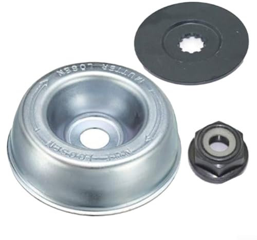 Kit adattatore lama tosaerba per decespugliatore e decespugliatore, include disco a spinta, piastra di supporto, dado ad anello per prestazioni migliorate