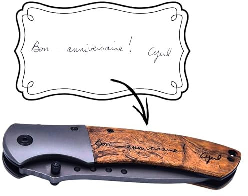Générique Couteau personnalisé - Couteau de survie - Cadeau personnalisé homme