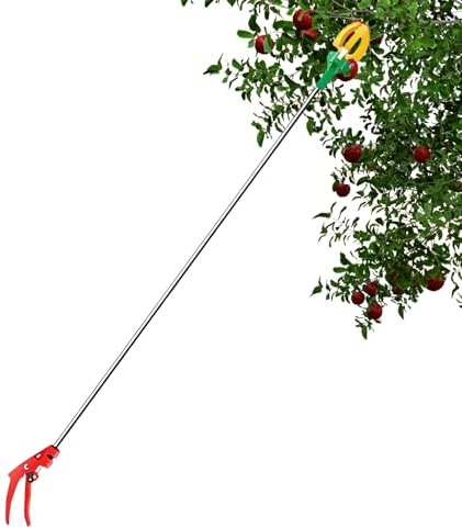 Obstpflücker,Dreiklaue Ausziehbarer Fruchtpflücker | Manueller Erntepflücker Mit Astschneid-Funktion Für Heimgarten Senioren Gartenliebhaber Und Landwirt