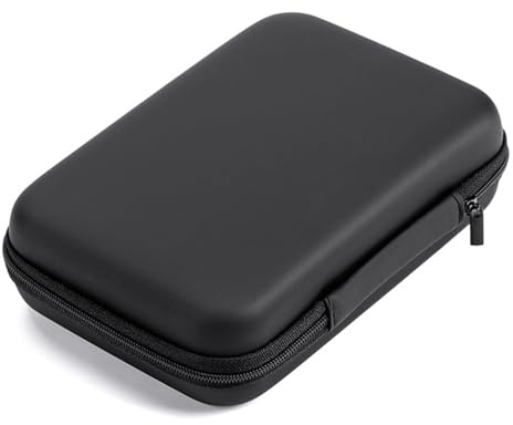 ZAQE Tasche für 4.0/2.4 Polz MP3 Player, Portable Muschelshell Case Tasche Custodia per iPod Nano, Cuffie, Cash, Chiavi, Carta, nero