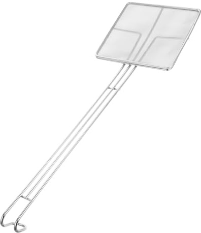 ULTECHNOVO Espumadera De Acero Inoxidable Cuadrada Con Malla Fina Para Cocina Colador De Aceite y Grasa Cuchara Para Freír y Escurrir Residuos Fácil De Limpiar y Duradera