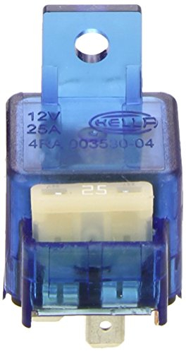 HELLA 4RA 003 530-042 Relais, Arbeitsstrom - 12V - 4-polig - Schaltbild: S10 - Stecker: A - Schließer - Farbe: hellblau - mit Halter