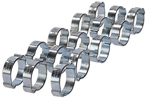 Double Ear Pipe Tube Clips Clamps Hose Fuel Clamp Hydraulic 20mm – 23mm 15pc