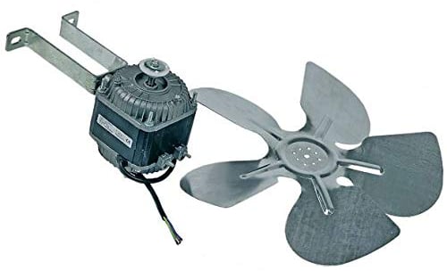 Ventilator 34 Watt 230 Volt für Kühlschrank Universal 300mm mit Haltebügel und Flügel für Kühlgeräte Motor mit Ventilatorglügel Lüfter Kühlgeräte-Ventilator Lüftermotor für Kühlschränke