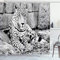 ABAKUHAUS Urwald Duschvorhang, Wild Tiger Jaguar, Stoffliches Gewebe Badezimmerdekorationsset mit Haken, 175 x 180 cm, Weiß Schwarz