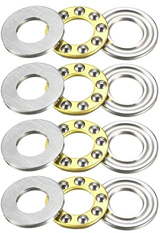 sourcing map 4Stk F8-16M Axialkugellager 8mm x 16mm x 5mm Chromstahl Einzeln Direktion