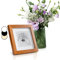 Casa Chic Marco de Fotos, Marcos de Fotos Cuadrado de 18x18 cm, para Mesa y Pared, Casa u Oficina, Marco Fotos Posición Vertical/Horizontal, Hechos de Cristal y Madera para Póster