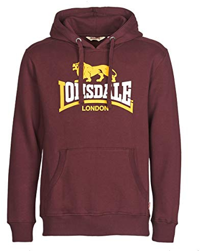 Lonsdale London Thurning Männer Kapuzenpullover Bordeaux XXL
