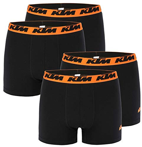 KTM by Freegun Boxershorts für Herren Unterwäsche Pant Men´s Boxer 4 er Multipack, Farbe:Black2, Bekleidungsgröße:S