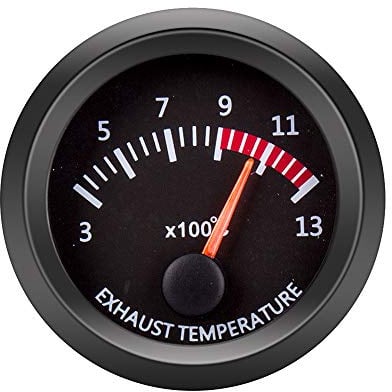 ETOPARS 52mm Automotor Kfz Zeiger Abgastemperaturanzeige Messgerät Kit | EGT EXT Temperaturanzeige Weiß Lichtanzeige Zeigeranzeige