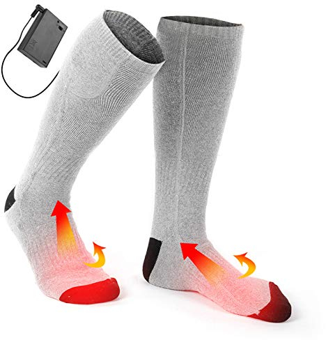 Battery Heated Socks for Men & Women - Winter Thermal Foot Warmers for Sports & Outdoors - 3 * AA Battery (Not Included)