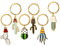 Cute Creative Cactus Shaped Key Chains Key Rings Pendants Gifts for Kids Women Girls Boys, Green 6 Pack, 4*1.3*3CM