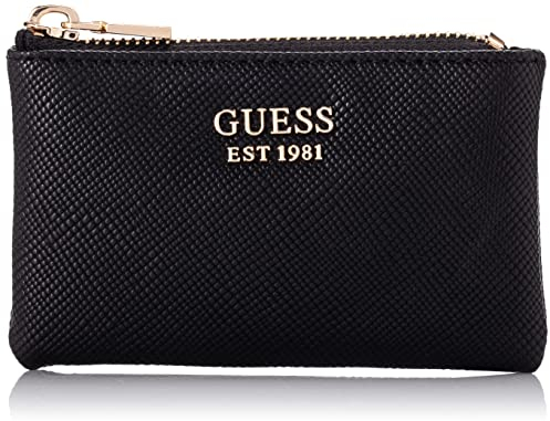 GUESS Laurel Damen Geldbörse mit Reißverschluss, Einheitsgröße, Schwarz, Standard-Größe, Laurel Geldbörse mit Reißverschluss