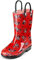 Disney Minnie Mouse - Stivali da pioggia in PVC, leggeri e impermeabili, facili da indossare, per bambini e bambine, colore: rosa e rosso, Rosso, 24.5 EU