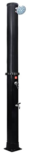 Canditree Douche Solaire de Jardin, Piscine, Douche Solaire D'extérieur avec Pomme de Douche, 40 L, Température jusqu'à 60℃ (Noir)