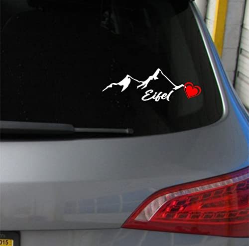 myrockshirt Eifel Berg Aufkleber 20x10cm Berge Sticker Auto Gebirge Deutschland Autoaufkleber Urlaub