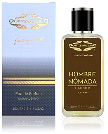 HOMBRE NOMADA Eau de Parfum für HERREN (Unisex) von DuftzwillinG ® | LV1 VIP | Duftrichtung Oud & Leder mit Himbeere (50 ml)