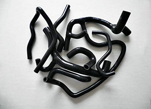 FSMOTO Manguera refrigerante de silicona para Re-Nault Clio MK1 16S / Williams 1.8L 2.0L 16V F7 1991-1998 (negro)