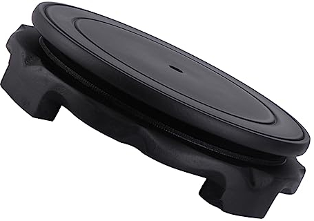 OSALADI Vase Swivel Base Circle Vase Bowl Stands for Display Black Trays Oriental Vase Plant Trays for Pots Vase Stand for Centerpieces Bowl Vase Stand Desk Lamp Wooden Round To Rotate