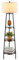 TANGZON Tripod Floor Lamp with Shelves, 3 Layers Wooden Shelf Tall Standing Light with Linen Lampshade & E27 Socket, Reading Lamp for Living Room Bedroom Decoration (Round)