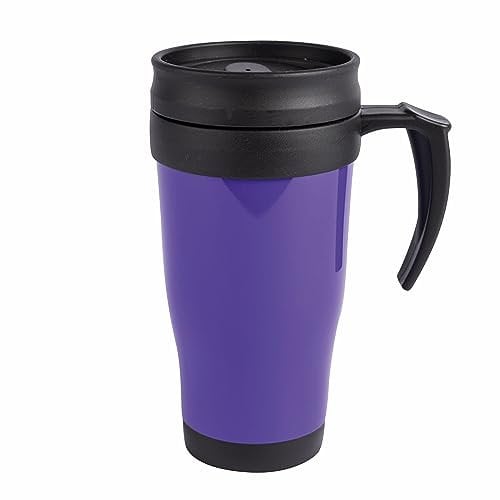 Kabalo Purple Thermal Travel Mug Cup Hot Warm Insulated Drinks Flask Outdoor Coffee Tea Lid