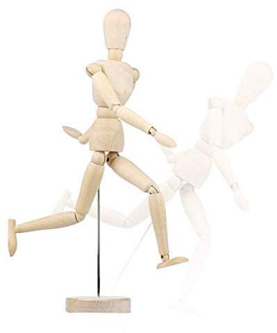 Faxianther Gliederpuppe 8 Zoll Holz Figur Gliederpuppe Modell Holzpuppe Gliederpuppe Modellpuppe Verstellbare Holz Körper Mannequin Glieder Puppe Zeichenpuppe Möbeldekoration für Zeichnen Malen Kunst