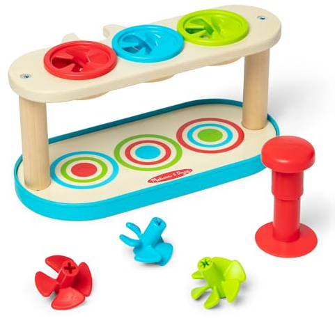 Melissa & Doug Zuordnen & Drücken Kreisel Spielzeug zum Entwickeln von Fähigkeiten für Mädchen und Jungen ab 2 Jahren – FSC Zertifiziert - FSC zertifizierte