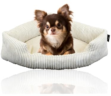 Rohrschneider XXL Eck-Hundebett für große Hunde | Weiche Hundedecke für Ecke aus Cord | Großes Hundebett für große Hunde oder 2 Hunde| Hundekissen Cord in grossen Größen (1 45x63cm)