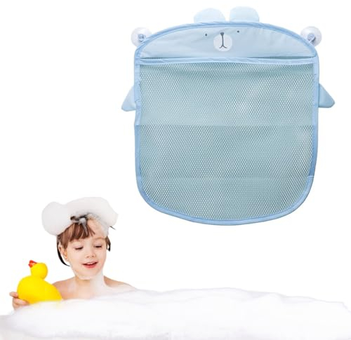 XBFOCNH Organizador de Juguete de Baño,Almacenamiento de Juguete de Cuarto de Baño,Bolsa Juguetes Bañera Bolsa de Almacenamiento Soporte con Ventosa,Bolsa organizadora para Juegos de baño para niño
