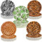 HSPAIDYP 50Pcs Jungle Safari Wild Animal Party Supplies, 7 Animal Print Paper Plates, Disposable Dessert Plates for Safari Themed Parties