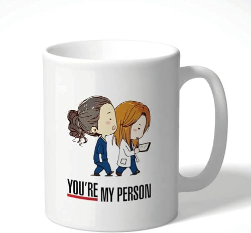 kisoyo Grey's Anatomy You're My Person – Kaffeetasse aus Keramik, 325 ml