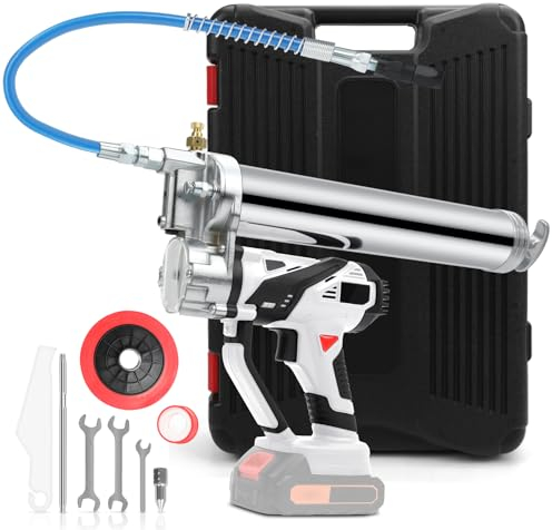 Pistolet à graisse électrique sans fil compatible avec la batterie Makita 18 V, 200 W 10 000 PSI, pistolet à graisse électrique haute performance, avec tuyau haute pression, pour équipement mécanique,