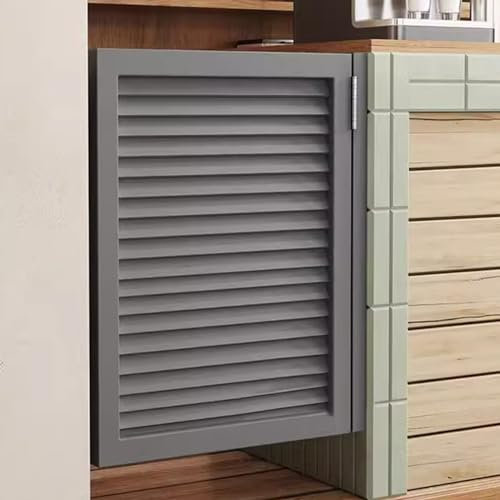 Media puerta interior de madera gris individual para escaleras de sótano, pasillos y paredes de oficina, 26 x 36 pulgadas, puerta oscilante para privacidad en cubículos de trabajo, personaliza tu