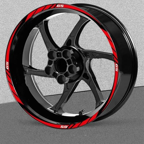 Felgenrandaufkleber Motorrad 19” 17”Felgenaufkleber Abziehbild Nabenstreifenband Reflektierendes Zubehör Für R1250 GS R 1200 Gs G310 GS F650GS F750GS Radaufkleber(Farbe 2)
