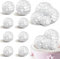 Fatiya 12 Pcs Small Disco Ball Cake Topper, Mini Disco Balls Light, 70s Mirror Disco Ball Party Decorations Set, Disco Ball Decor for Music Dance Themed Christmas (Silver)