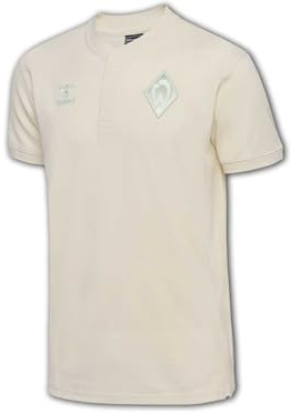 hummel Werder Bremen Polo Jersey 24 25 beige SVW Travel Poloshirt Werder Shirt, Größe:XXL