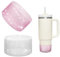 Juego de tazas Nearockle 2 piezas cielo estrellado blanco + rosa