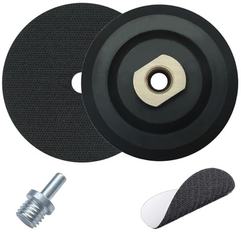 Waies 100mm Schleifteller mit Klett Haftteller M14 mit adapter für Bohrmaschine und Winkelschleifer