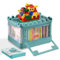 alouweekuky Faltbar Kinder Aufbewahrungsbox MIT Deckel für Lego, Storage Box Spielzeug, Kunststoff für Kinder Boxen Aufbewahrung, Doppelöffnungen mit Riemenscheiben, Geeignet für Kinder