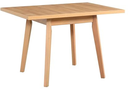 LeafDesign Esstisch, Idealer Tisch für kleine Wohnungen, Langlebiger, Für 4-6 Personen, Made in EU, Oslo 1L (80/110x80x75)