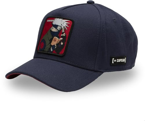 Kappe für Damen und Herren, Baseballkappe Naruto, verstellbar durch Snapback, blau / rot, One size