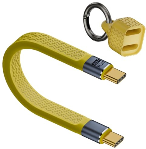 Keychains PD 240W USB C Cable, 40Gbps Type C Male To Male Cord Adapter | Support 8K@60Hz Video Display,OTG,Thunderbolt 3/4 for iphone 16/15 Max, Hard Disk, Power Bank, MacBook(13cm)