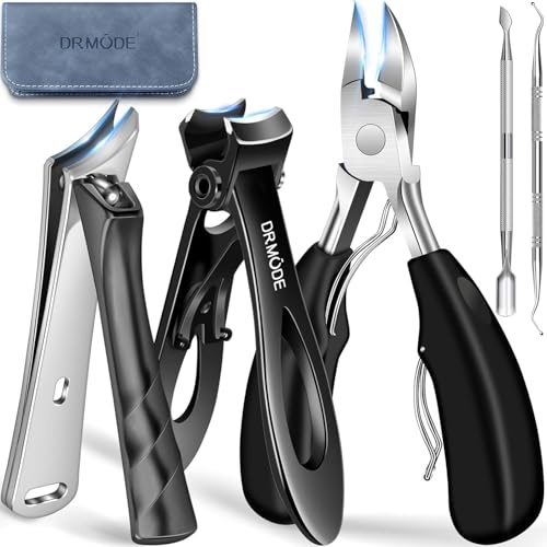 Coupe ongle pied professionnel, coupe ongles pour les pieds mains ongles incarnés épais, Kit pince coupe ongle homme avec large ouverture de mâchoire et lame incurvée inclinée