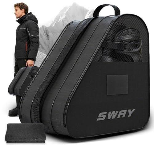 VELCUMA Schlittschuhtasche, Rollschuhe Tasche, Skatertasche für Kinder/Erwachsene, für Schlittschuhe und Rollschuhe, für Kinder, Jugendliche und Erwachsene zum Skaten,Robust & Wasserdicht