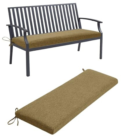 Genérico CojíN Banco 5cm Grueso con Funda ExtraíBle Y Base Antideslizante, Almohadilla De Repuesto CojíN para Interior Exterior Banco De JardíN Ventana Terraza Cojin para Banco,Light Brown,110x35x5cm
