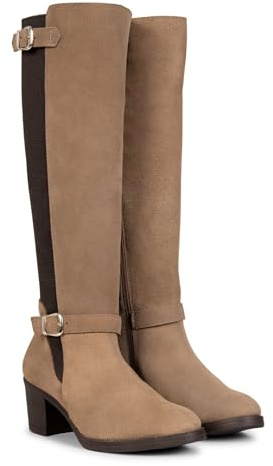 miMaO. Botas de piel con caña elástica y hebilla. Plantilla de gel. Diseñado y fabricado en España